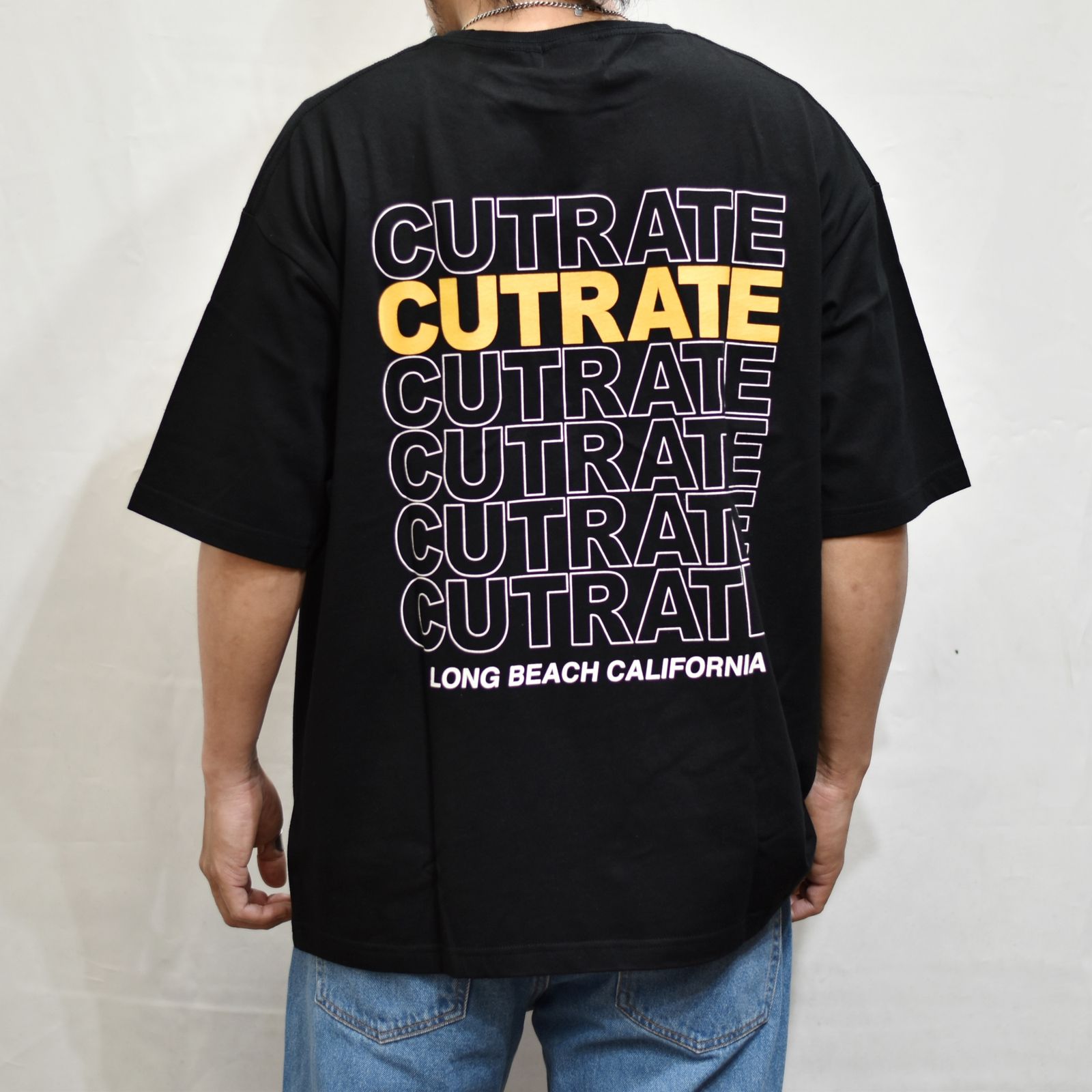 CUTRATE ADDICITON LOGO DROPSHOULDER S/S -T-SHIRT (BLACK)