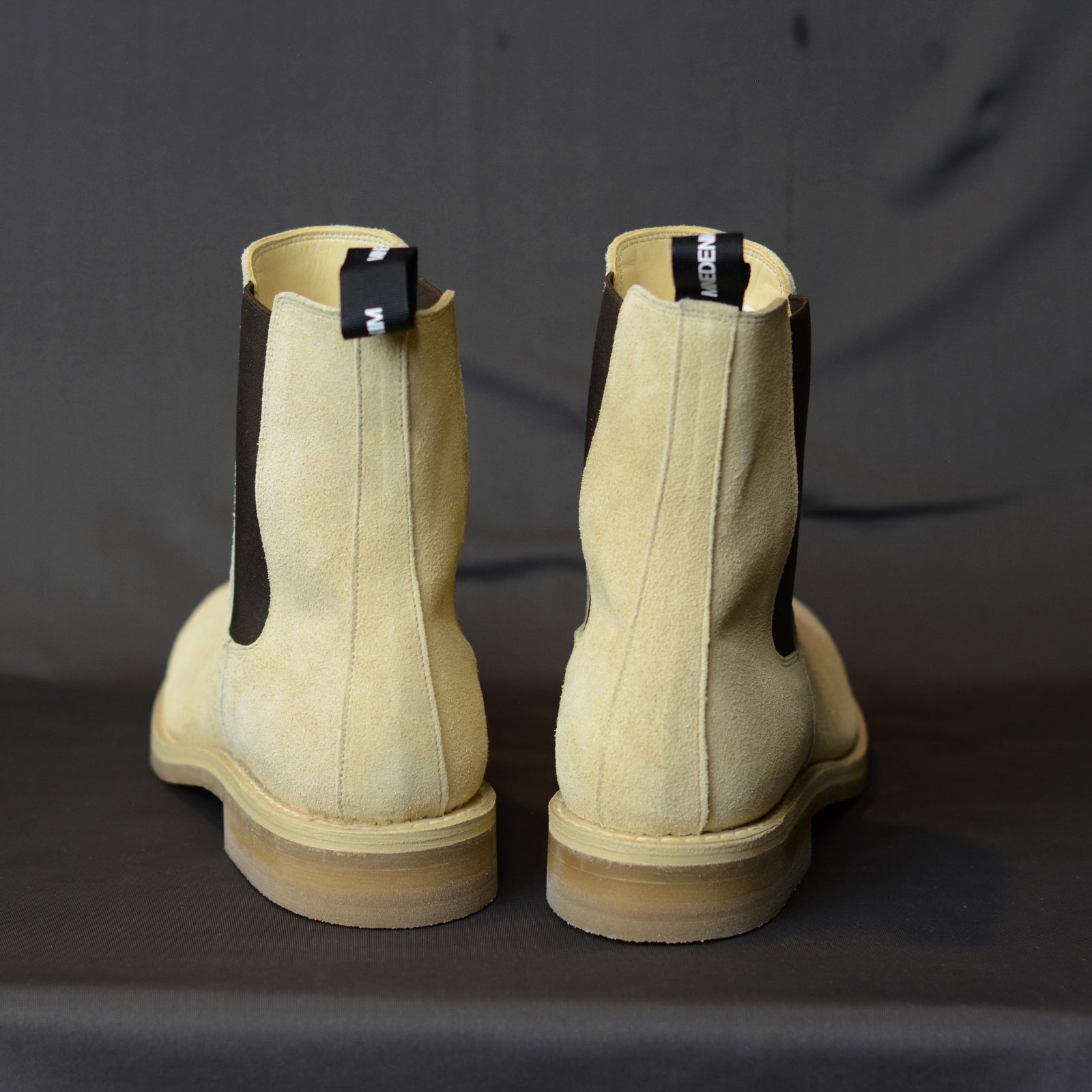 MINEDENIM - Suede Leather Side Gore Boots （BEIGE） | chord online