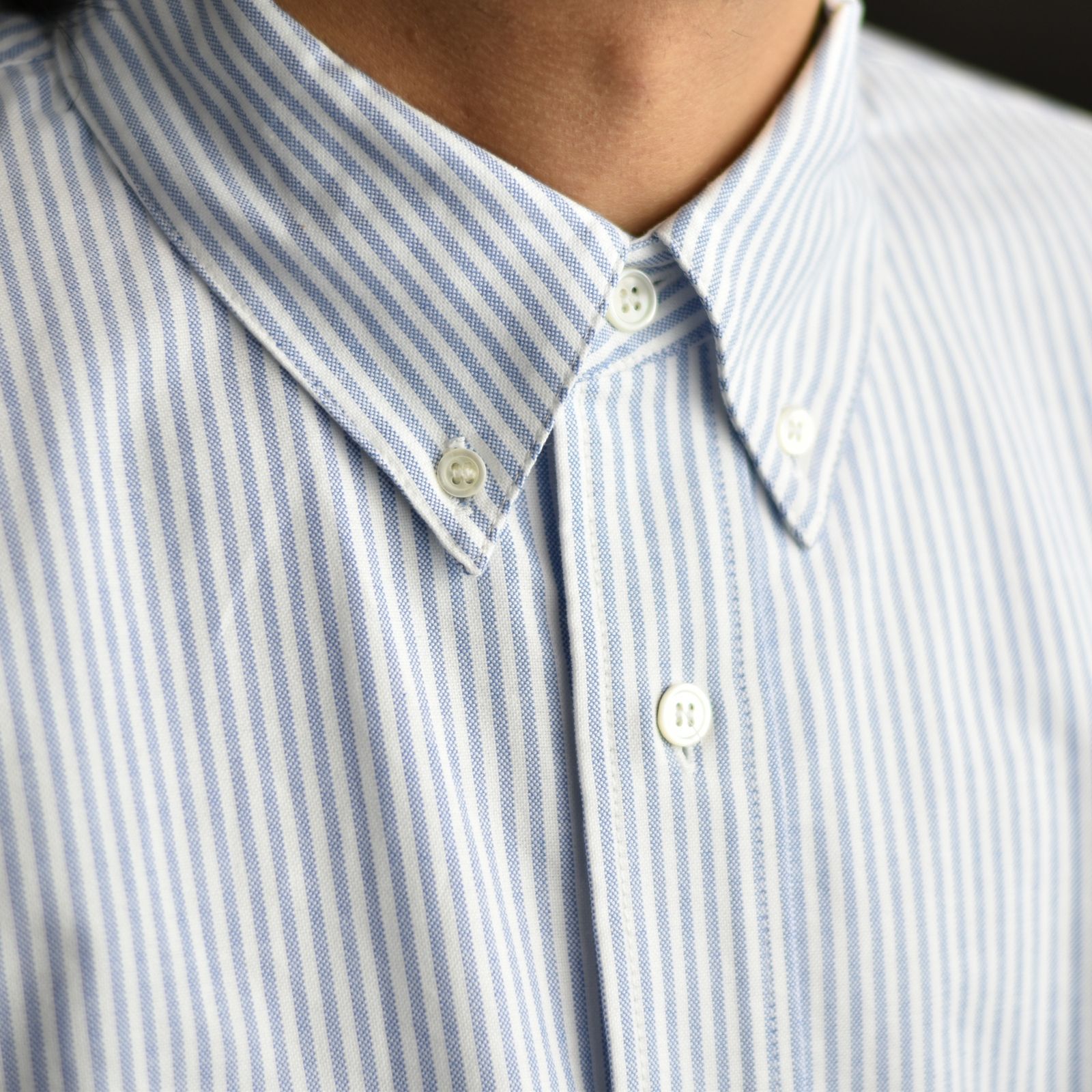 COTTON OXFORD SHIRT (BLUE) / オックスフォード BDシャツ