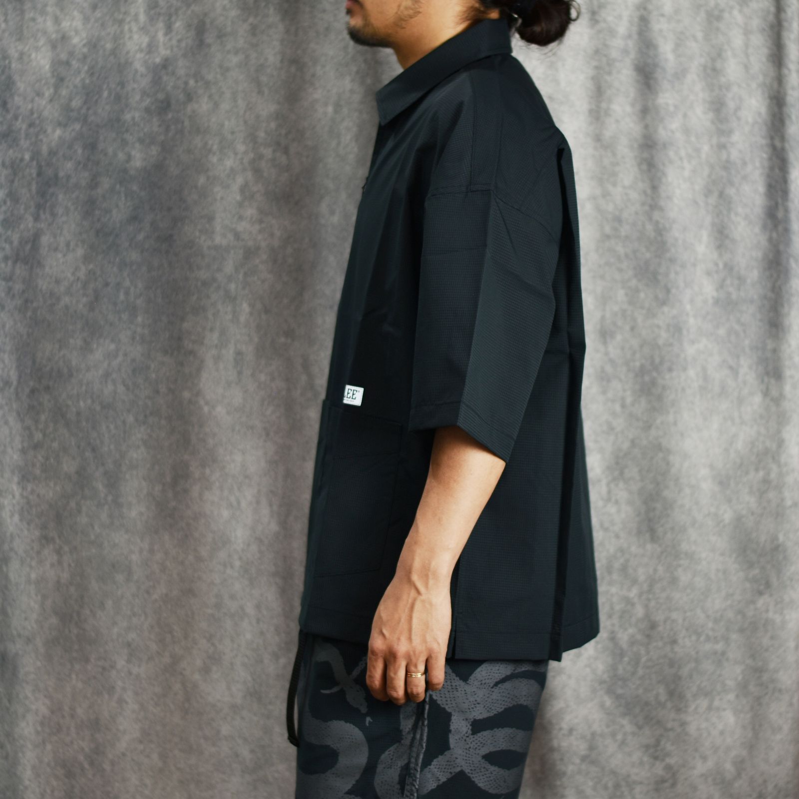 DOTAIR®︎ MULTI FUNCTION ZIP SH (BLACK) / ドットエア 多機能 半袖シャツ