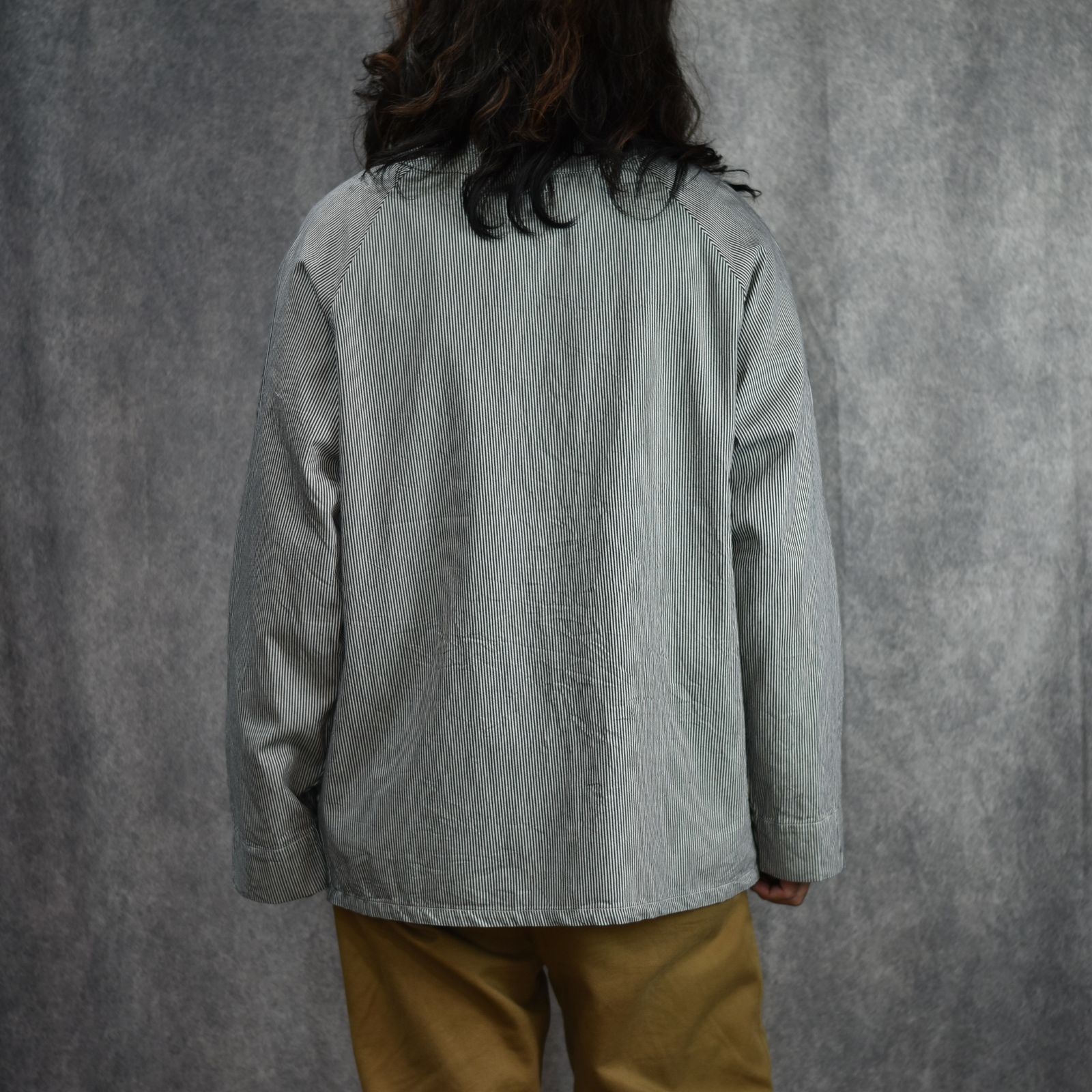 6OZ HICKORY SHIRT CARDIGAN (INDIGO STRIPE) / 6オンス ヒッコリー シャツ カーディガン