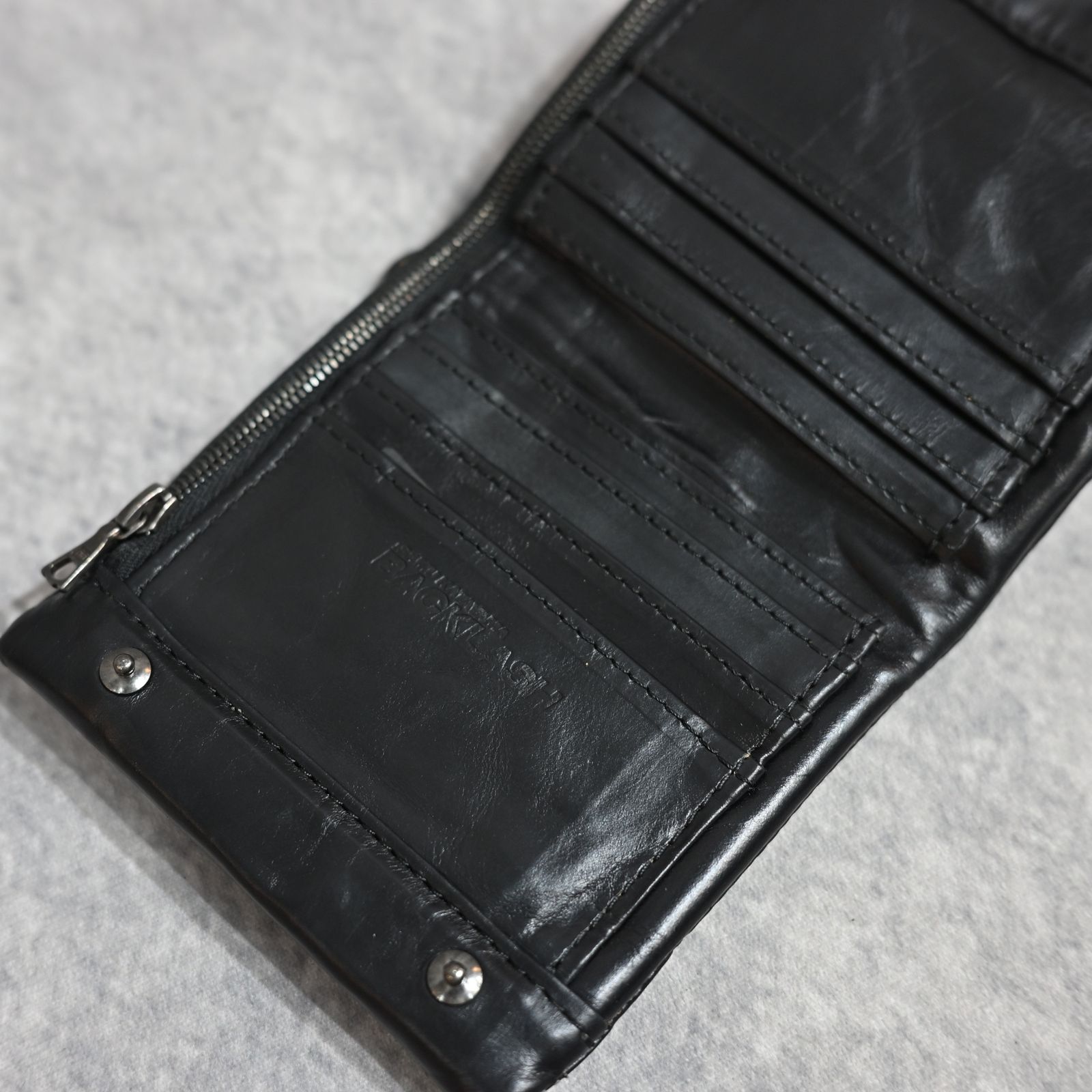ホーウィンレザー 二つ折り スナップウォレット （BLACK / ブラック）｜894-05