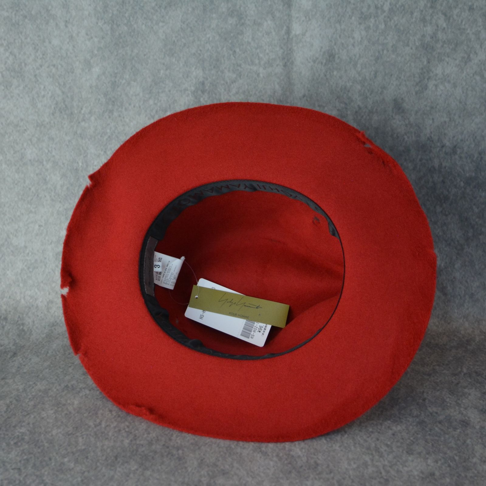 yohji yamamoto - DAMAGE PROCESSED FUR HAT (RED) / ラビット