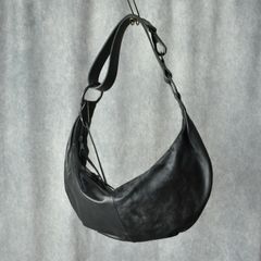 GUIDI オイルカーフ バナナバッグ （BLACK / ブラック）