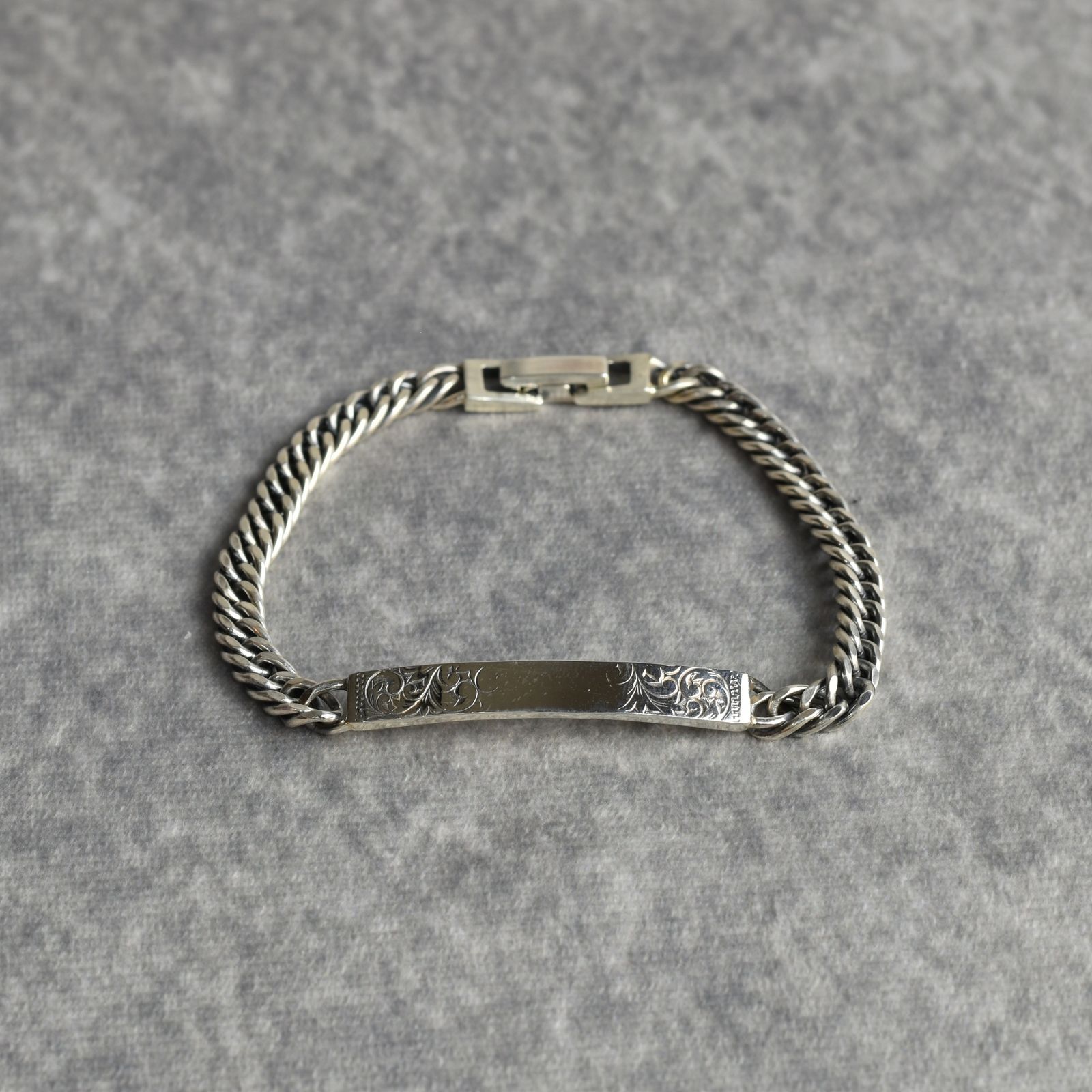 Silver925 ID Bracelet "ARABESQUE" (SILVER) / アイディー ブレスレット