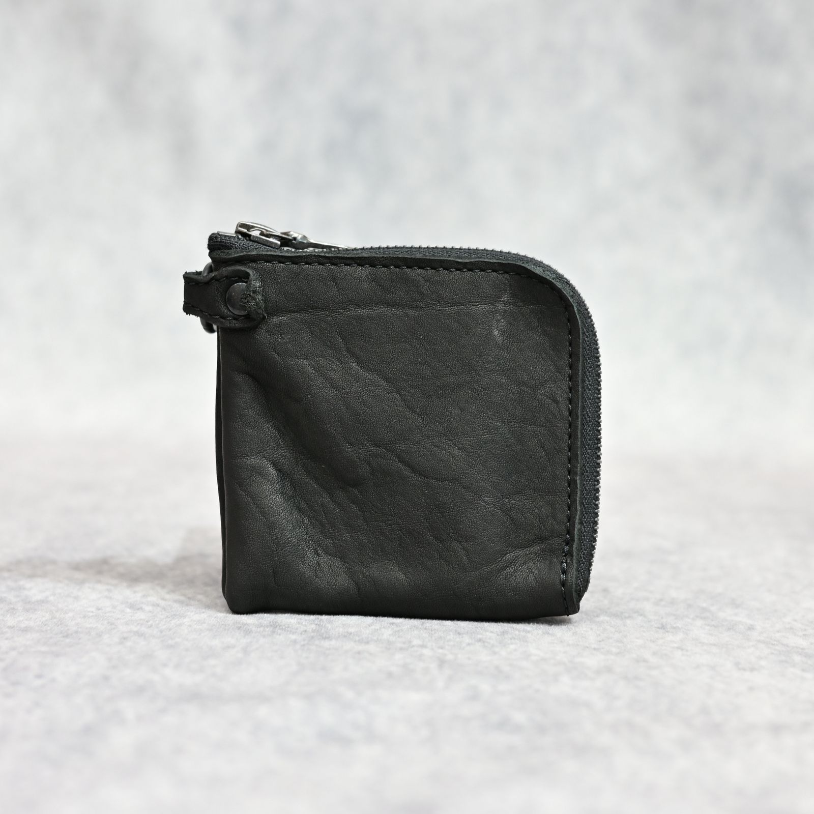 ダブルショルダー レザー コインケース （BLACK / ブラック） 318-15