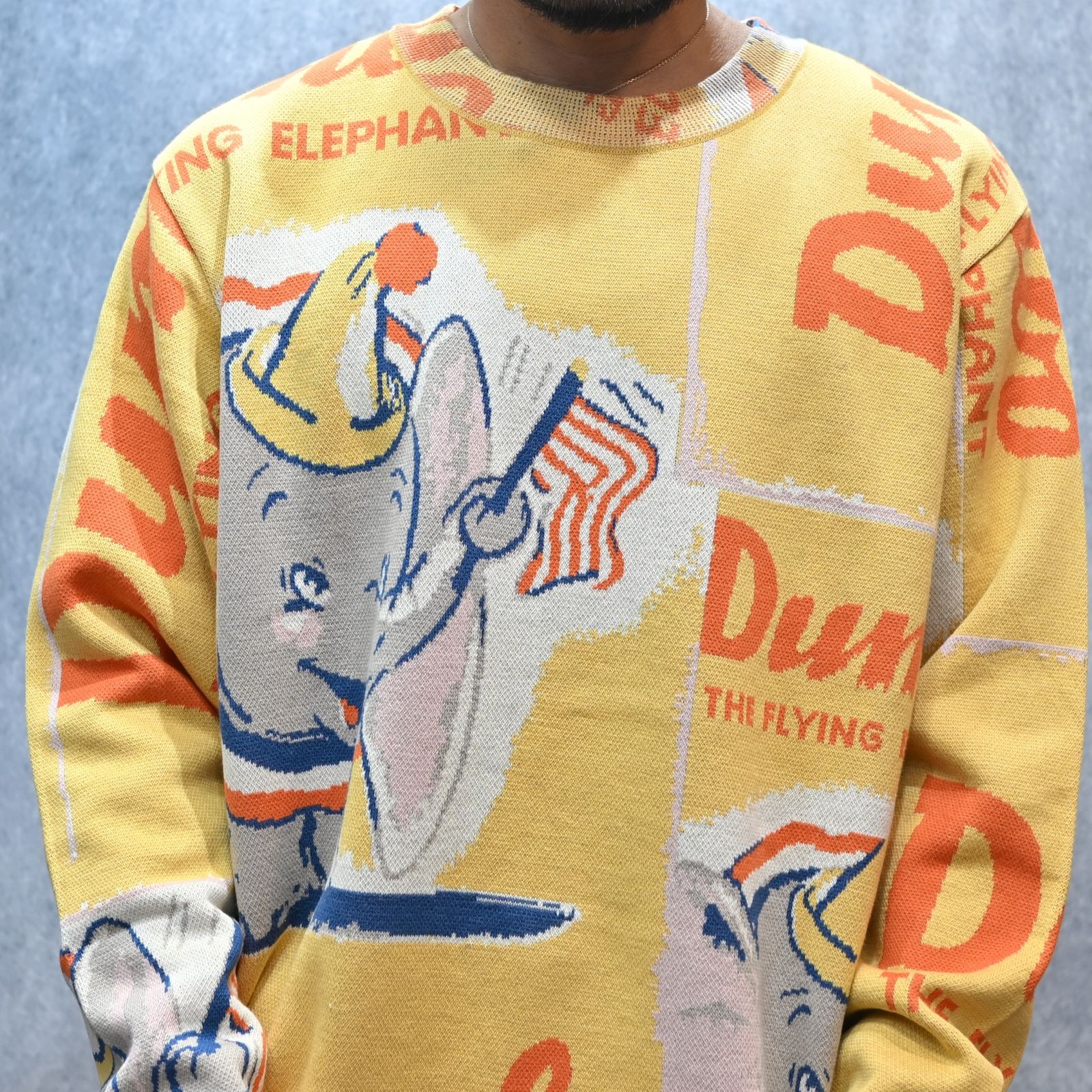 DISNEY VP / PC KNIT COLLECTION CREWNECK  (DUMB/YELLOW)｜ディズニー ニット （ダンボ/イエロー） DP-030-3672-71