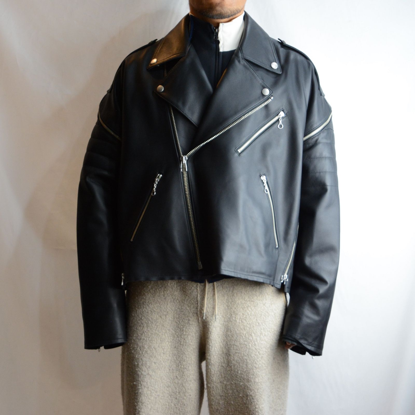 FACETASM - FACETASM × AVIREX ZIP RIDERS JACKET （BLACK 