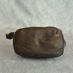 ジャパンダブルショルダー フルタンニン製品染め ショルダーバッグ / （KHAKI） 92-19