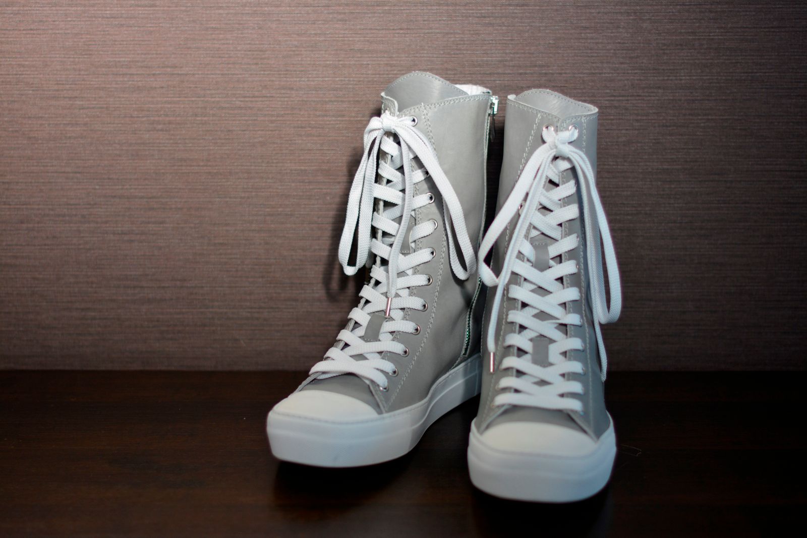 【chord 別注アイテム】 CALF LEATHER EXTRA HI CUT SNEAKER SPAIRAL ZIP LINED