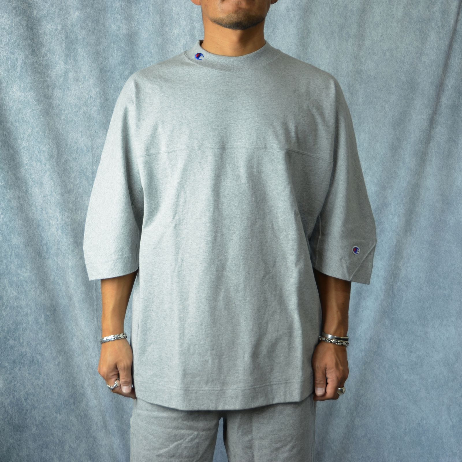 × champion football T-SH （T.GY） /  フットボールTシャツ （グレー）
