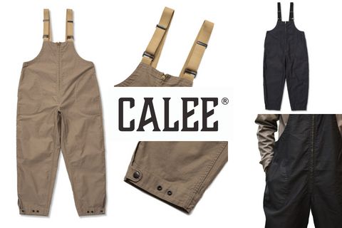 CALEE - DECK TYPE WIDE OVERALLS (BLACK) | chord online store