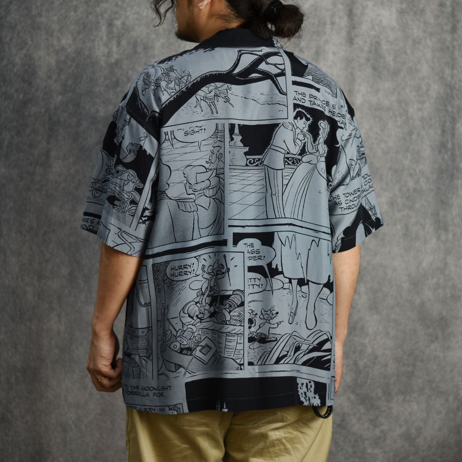 DISNEY VC/PC ALOHA COLLECTION ALOHA SHIRT / CINDERELLA (BLACK) / アロハ シャツ / シンデレラ / DP-024-3285-10