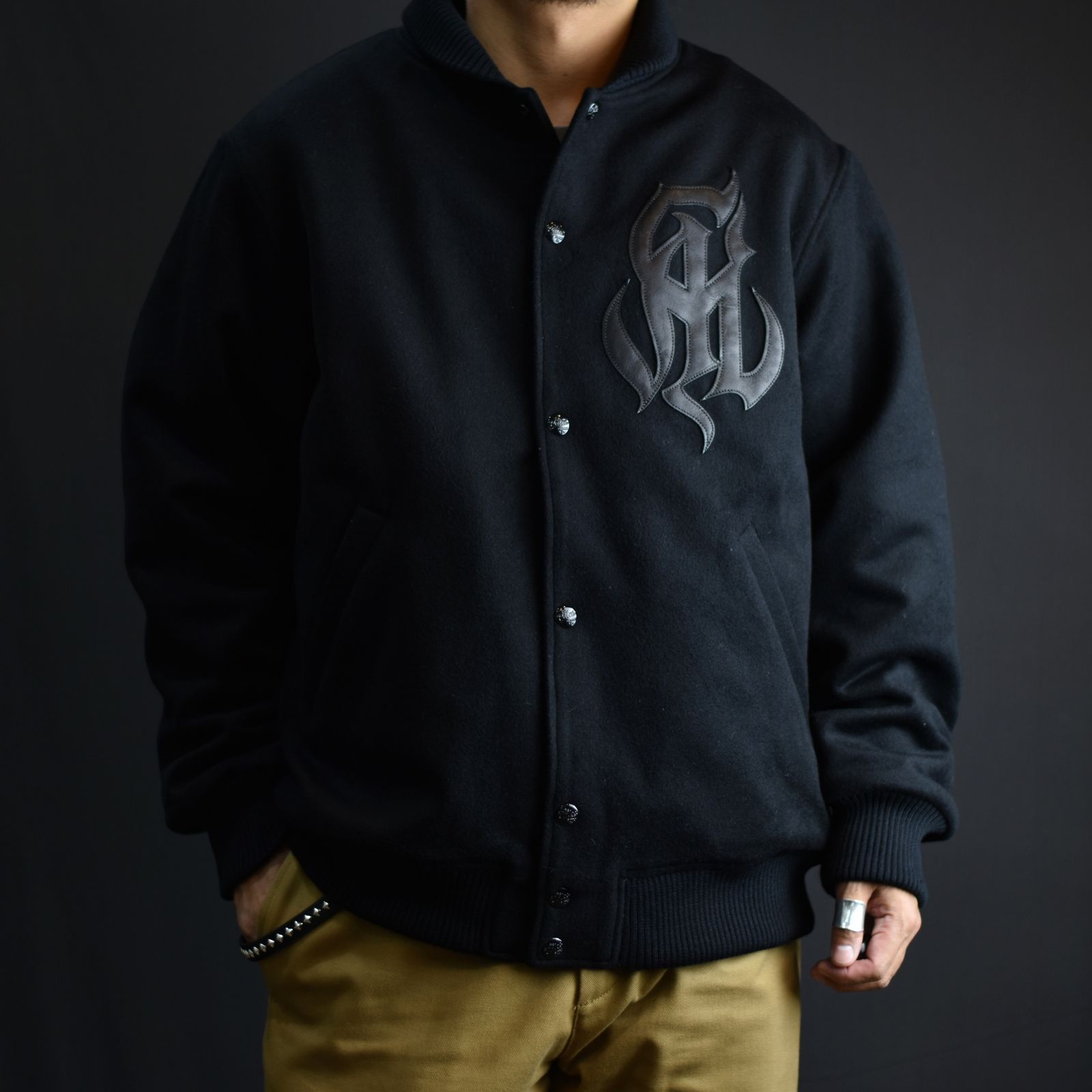 CALEE - WOOL BEAVER AWARD TYPE JACKET ＜TYPE B＞ (BLACK) / ウール