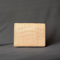タンニン鞣しクロコ 名刺入れ （ナチュラル）