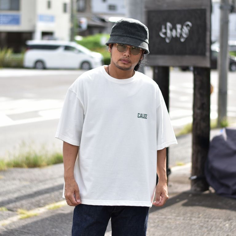 CALEE DROP SHOULDER LOGO EMBROIDERY T‐SHIRT LIMITED  ドロップショルダー ロゴ刺繍 Tシャツ chord online store