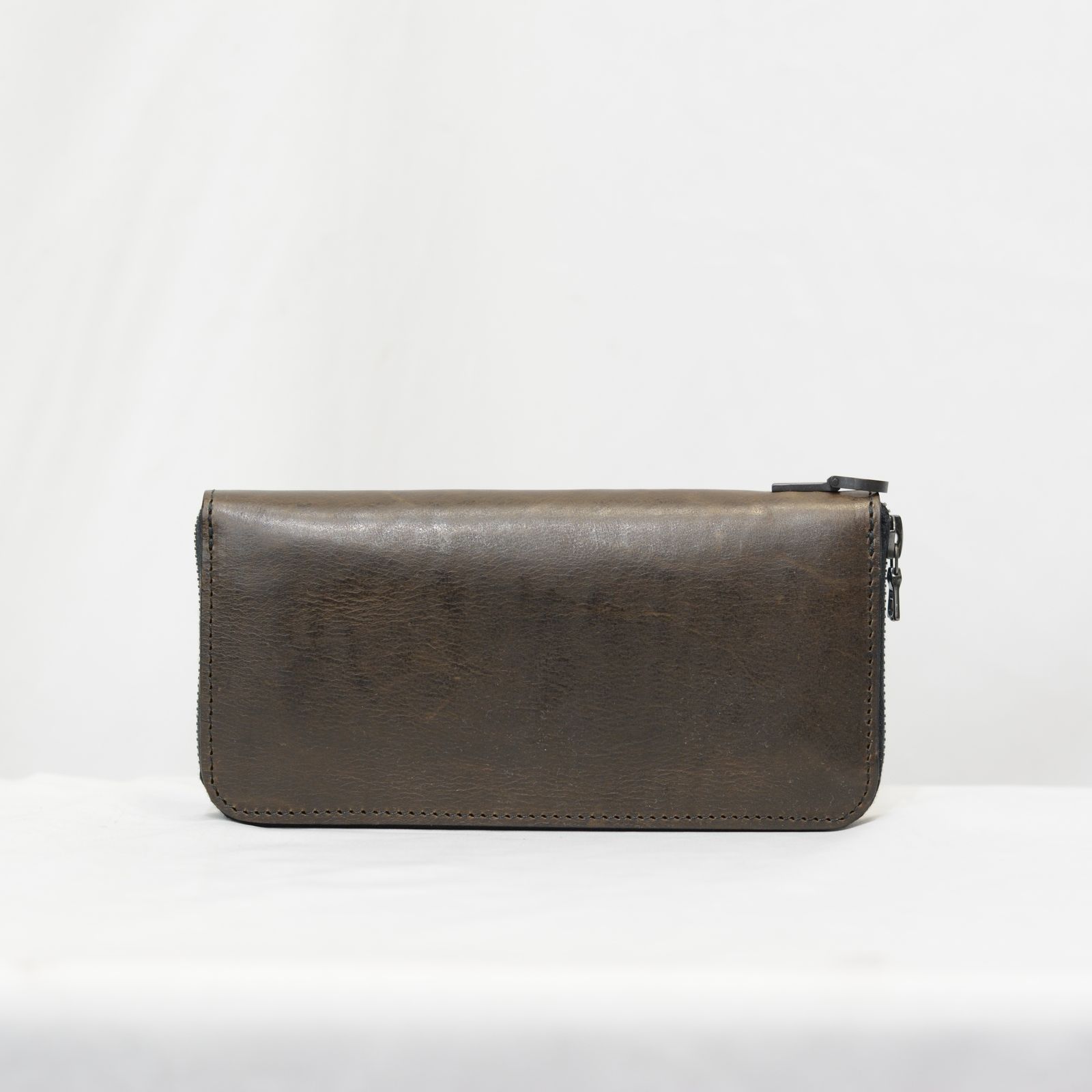 イタリアンダブルショルダー ラウンド財布 (KHAKI)