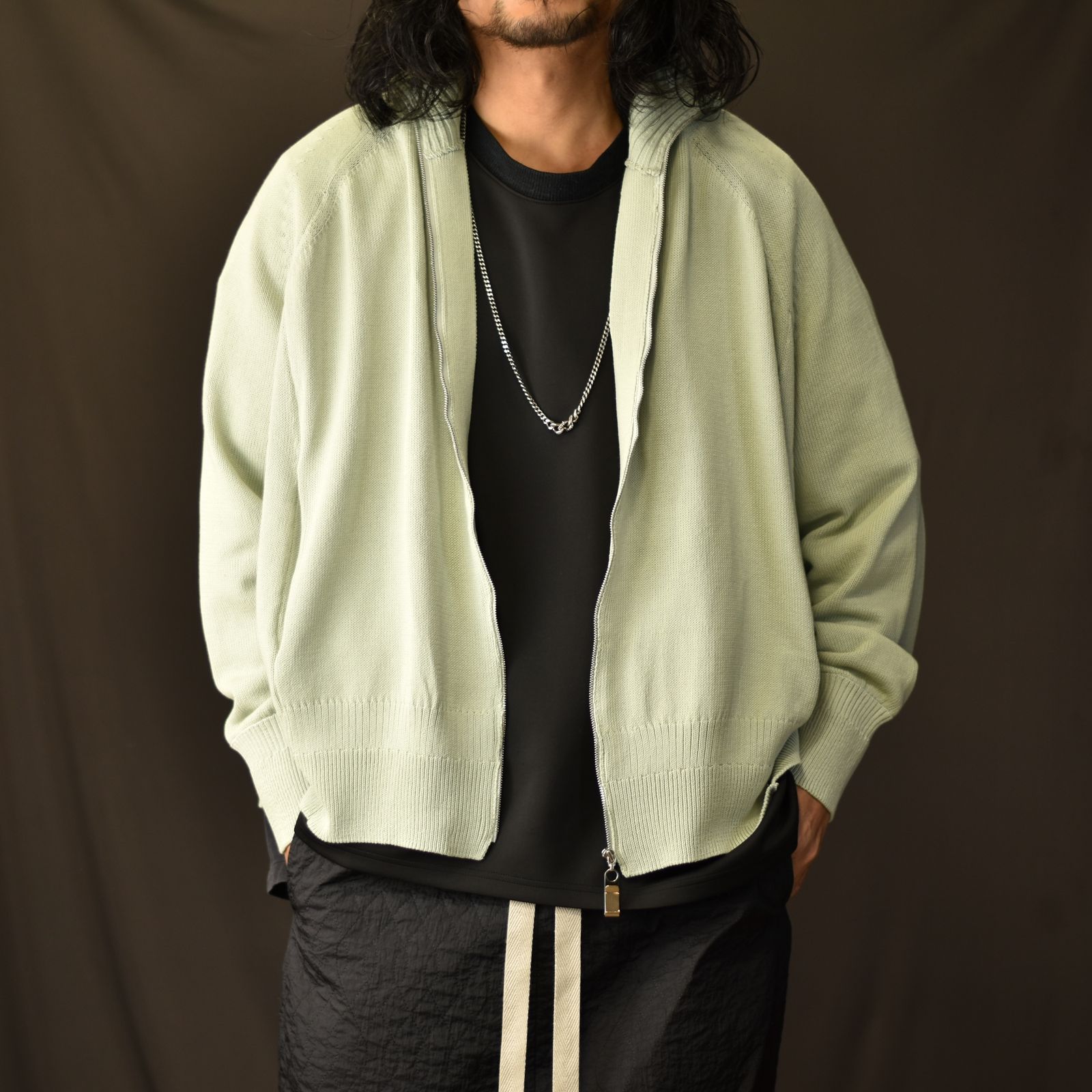 ハイネックニットブルゾン / LB23SS-KNBL01 (SPRING GREEN)