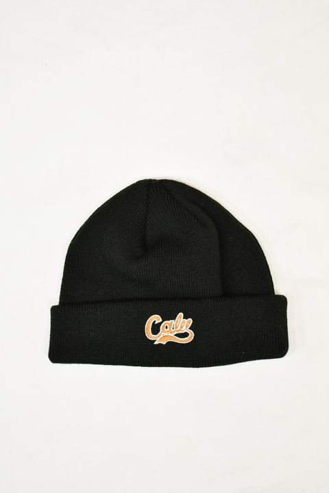 ACRYLIC KNIT CAP (BLACK/RED)