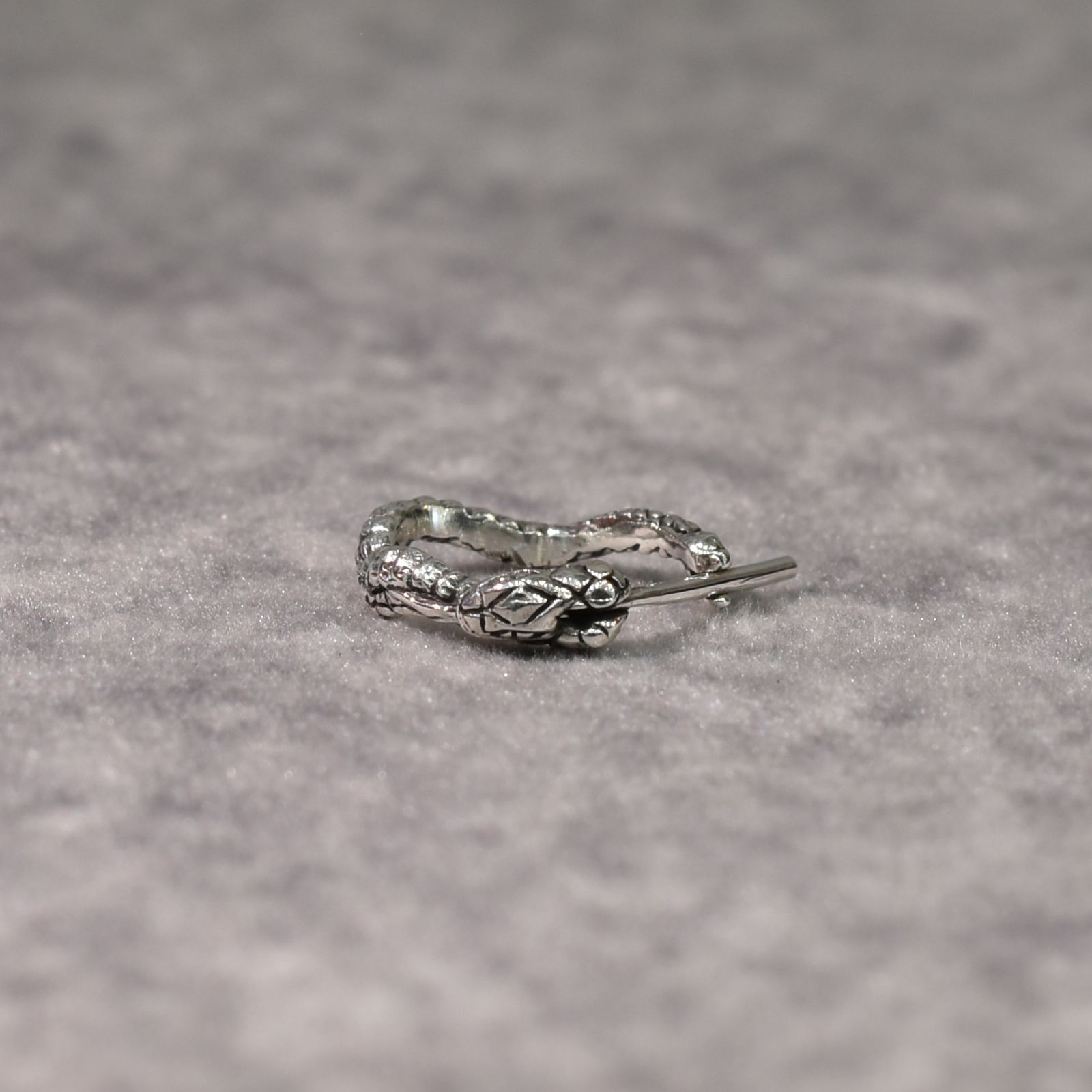 × D.O.D SILVER SNAKE PIERCE ＜EXCLUSIVE＞ (SILVER)｜× ディーオーディー スネーク ロール ピアス｜CL-25AW001JW EX