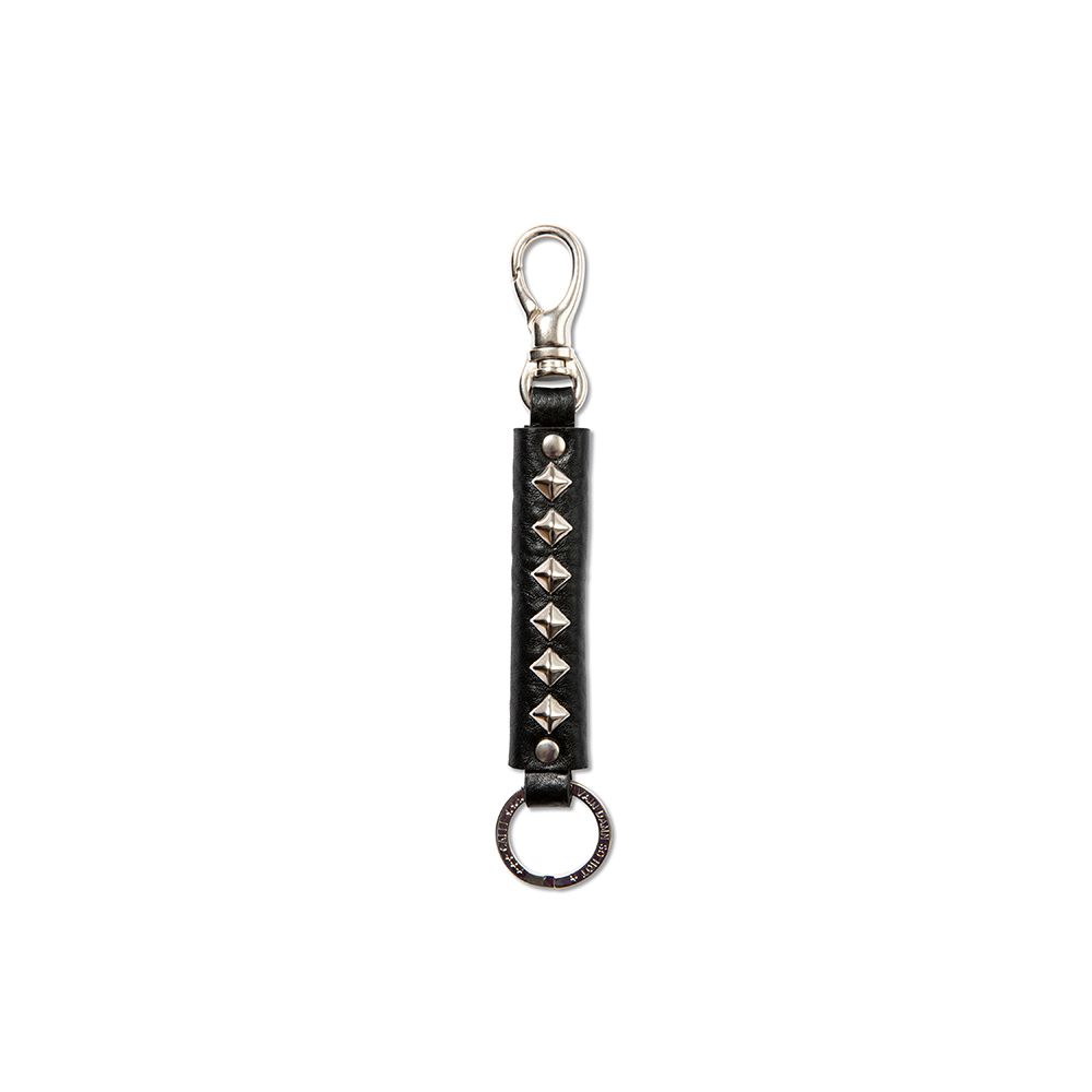 CALEE - Studs leather key ring <Type A> / スタッズ レザー キーリング