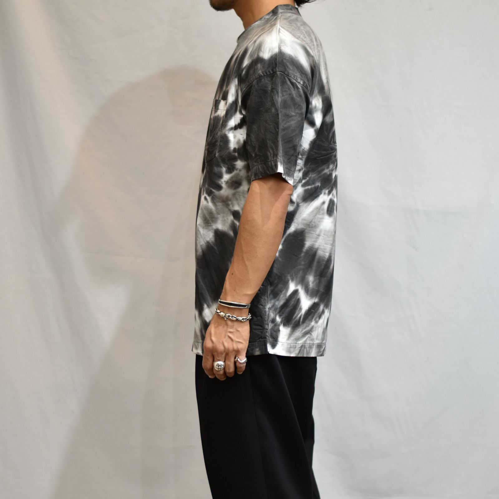 White Denim Marble Dye T-SH