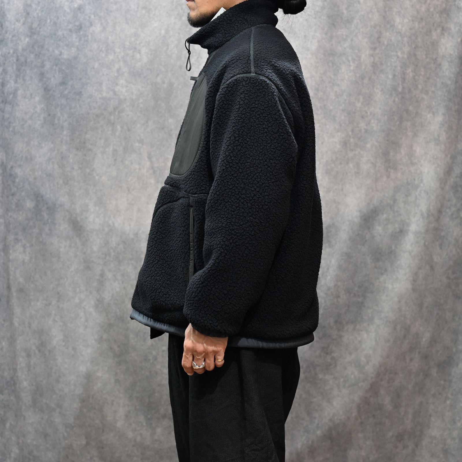 FLEECE LINER NYLON ZIP UP JACKET （BLACK）｜フリース リバーシブルジャケット （ブラック） PC-022-3623-10