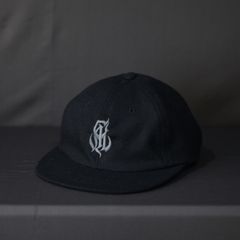 EMBROIDERY WOOL RETRO CAP (BLACK) / 刺繍 ウール レトロ キャップ