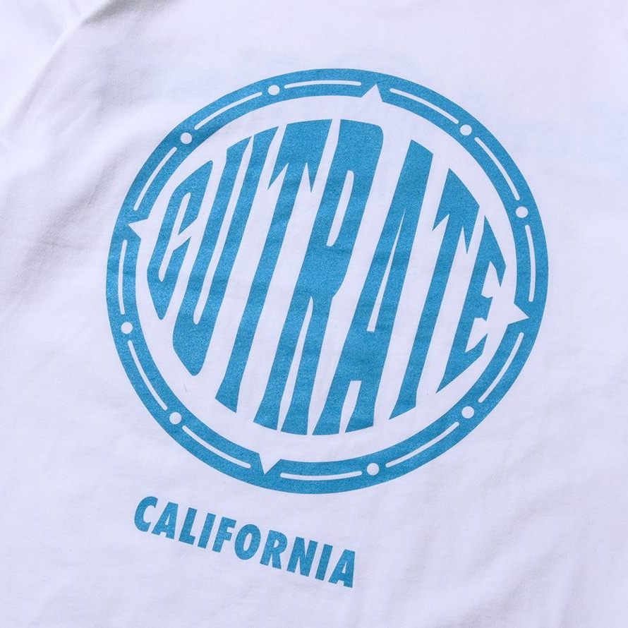 CUTRATE BEACH CITY CA DROPSHOULDER S/S -T-SHIRT (WHITE)