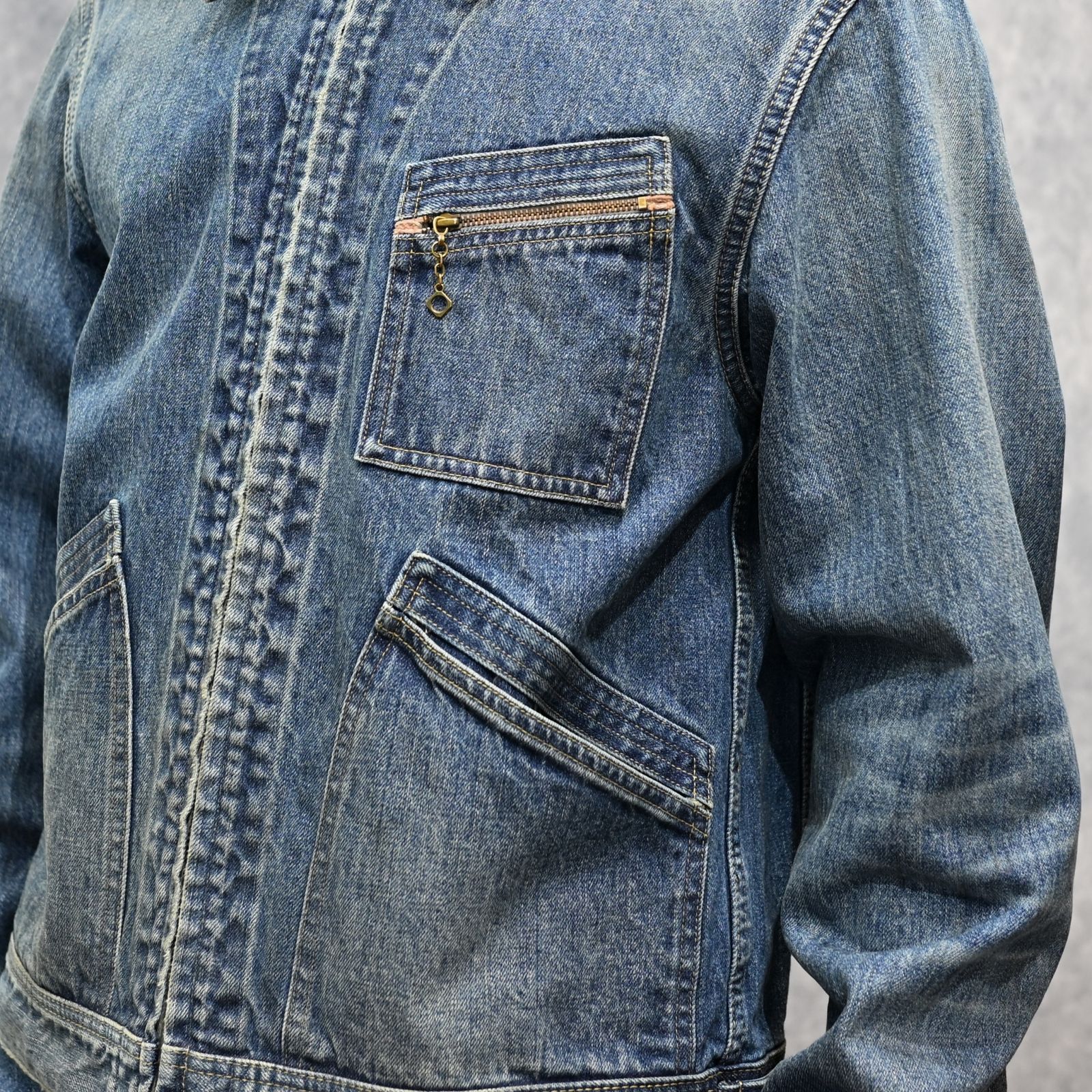 Denim Zipup Trucker Jacket  （USD / インディゴ）｜トラッカージャケット｜MDFBF09801