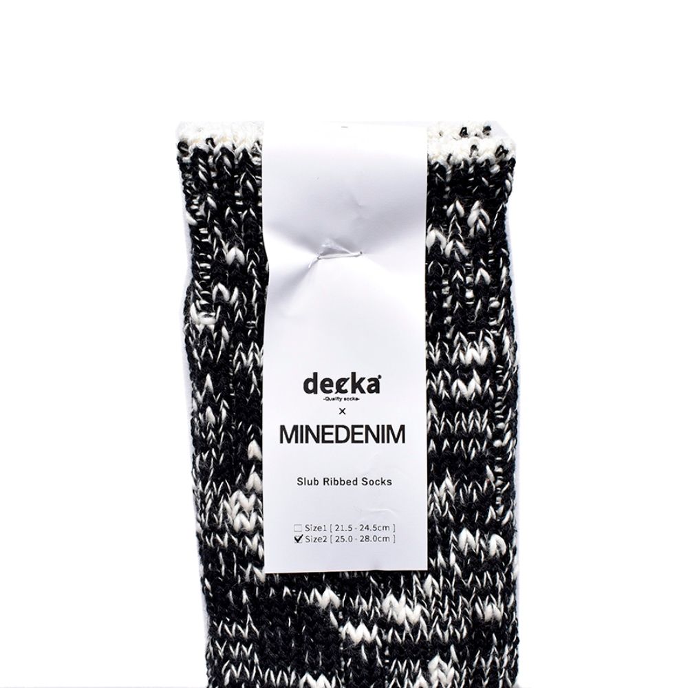 decka* MINEDENIM Melange Rib SOX （BLK） /  リブソックス （ブラック）