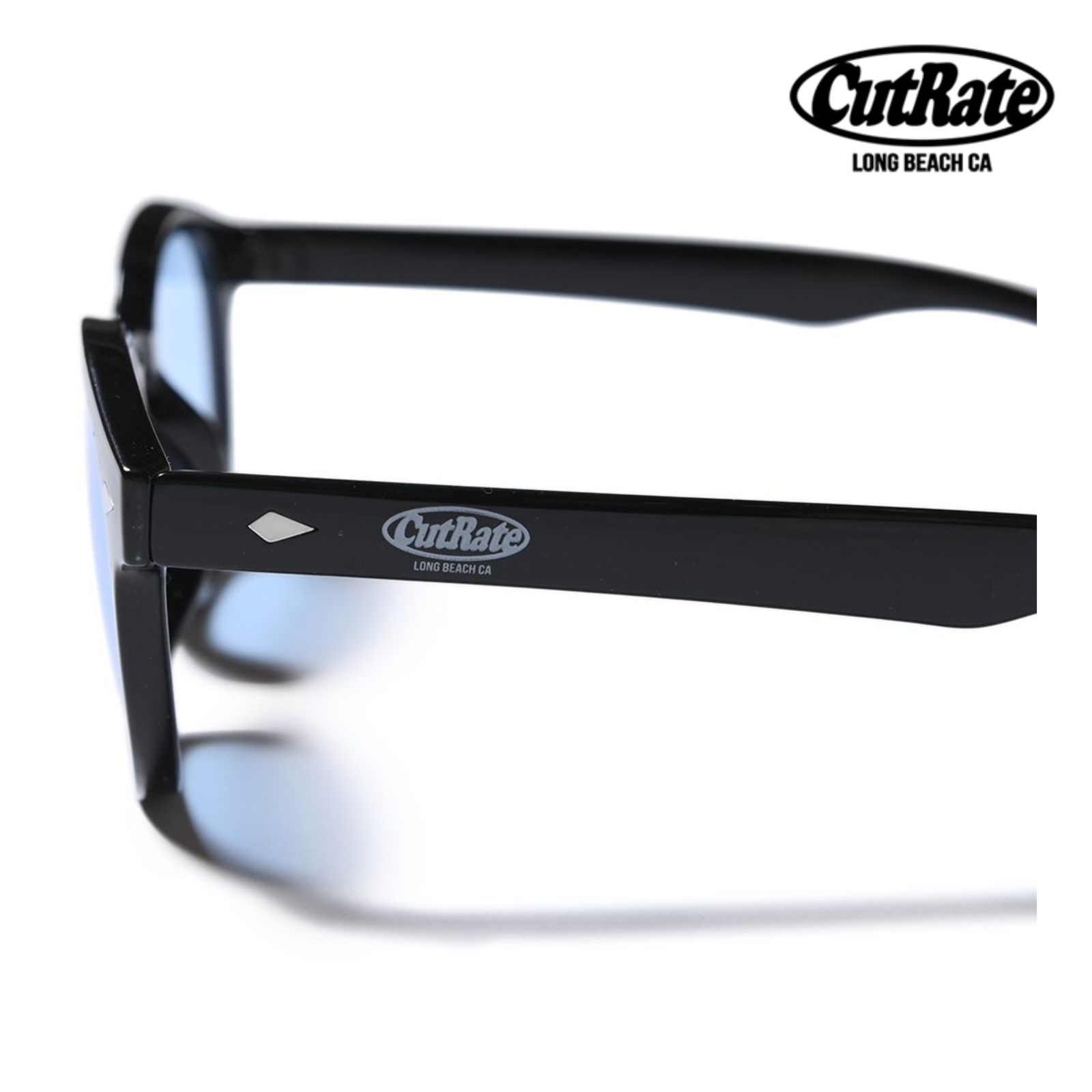 CUTRATE LOGO GLASSES (BLACK × BLUE) / カットレイト ロゴ グラシズ