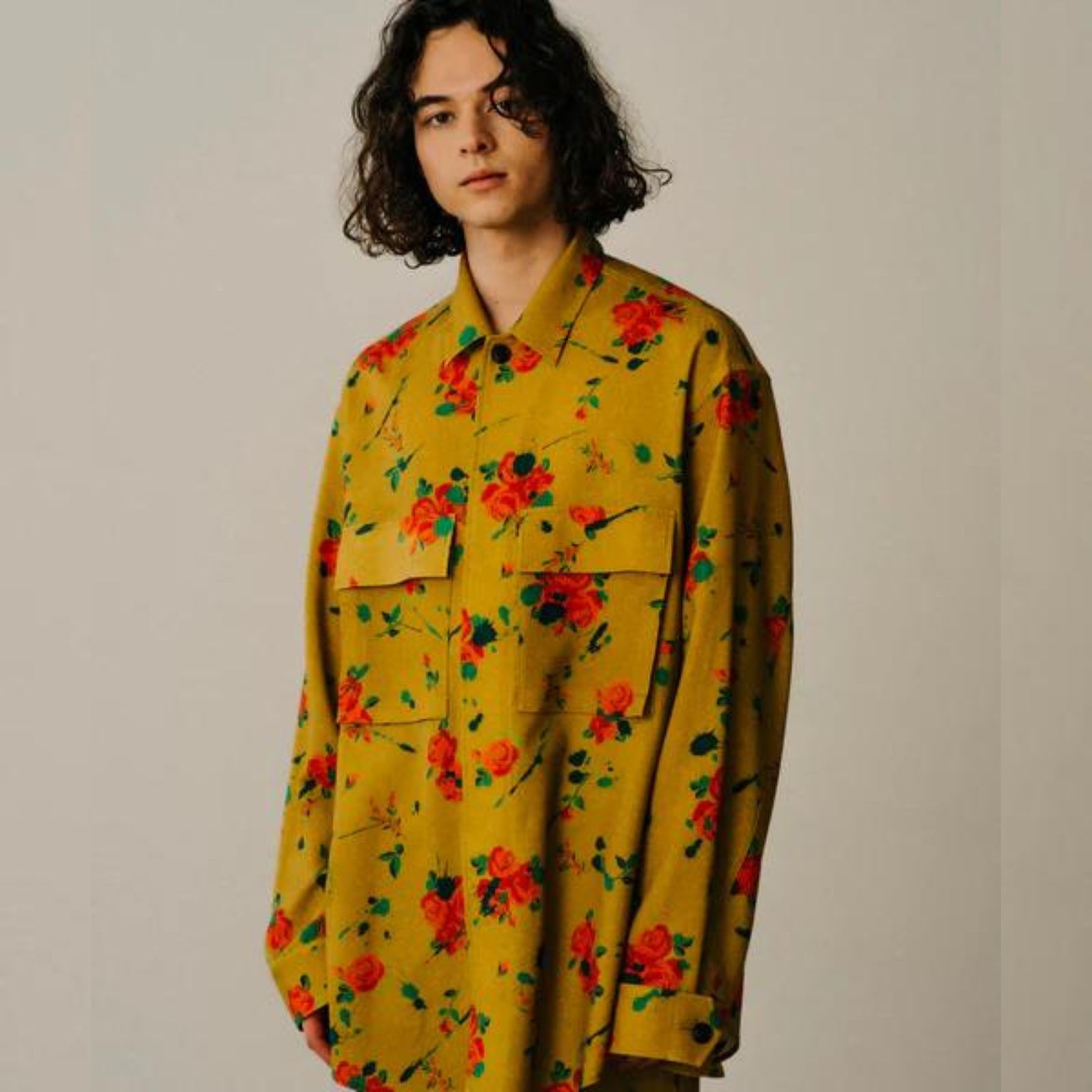 ORIGINAL FLOWER PRINT SHIRT （ROSE DRIP） / フラワー柄 プリントシャツ