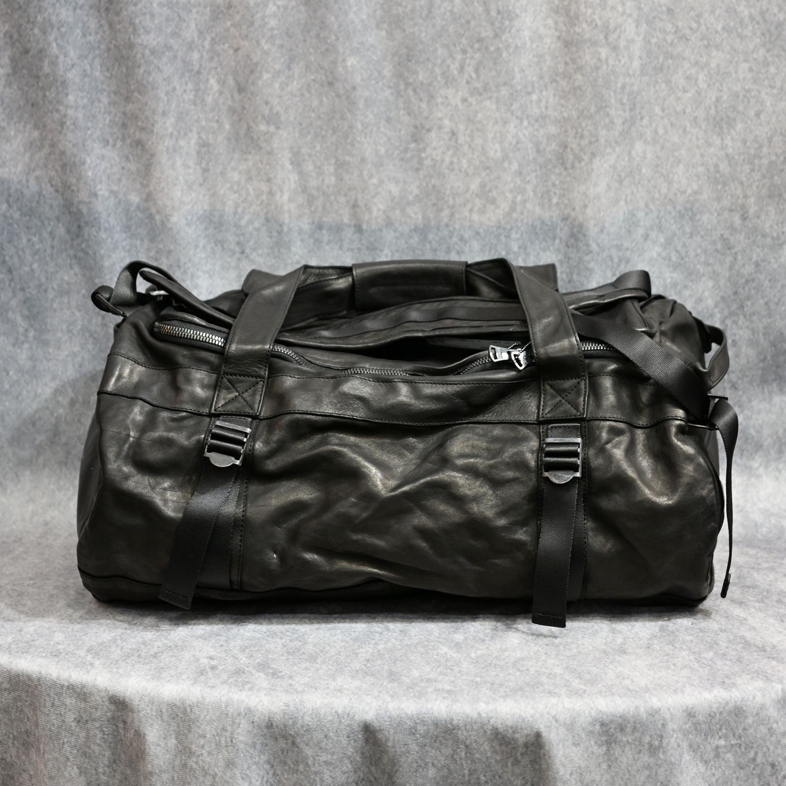 イタリーショルダー製品染め 3WAYバッグ （BLACK/ブラック） 230-03