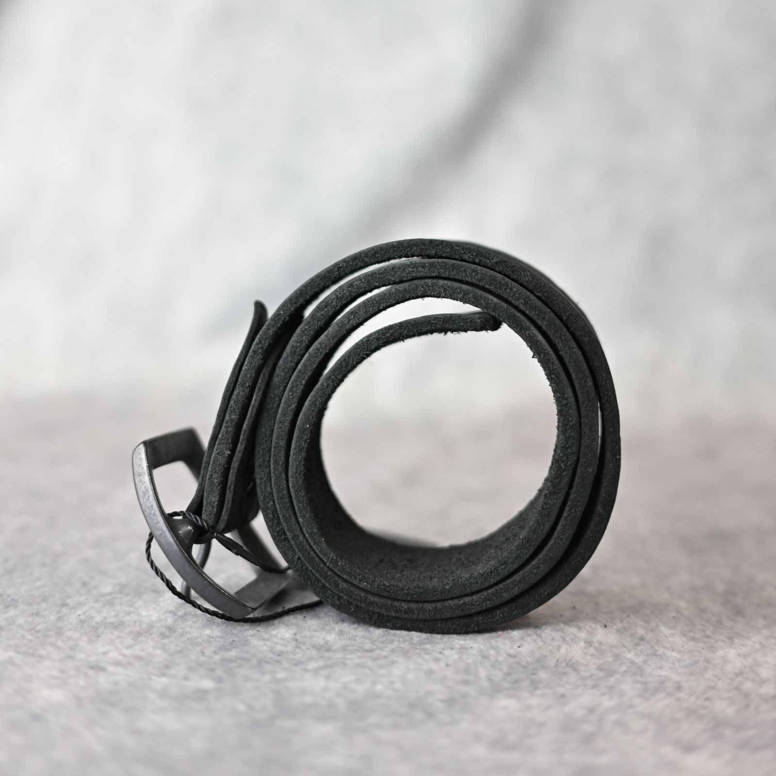 ダブルショルダーレザー 製品染めベルト （BLACK / ブラック） 318-31