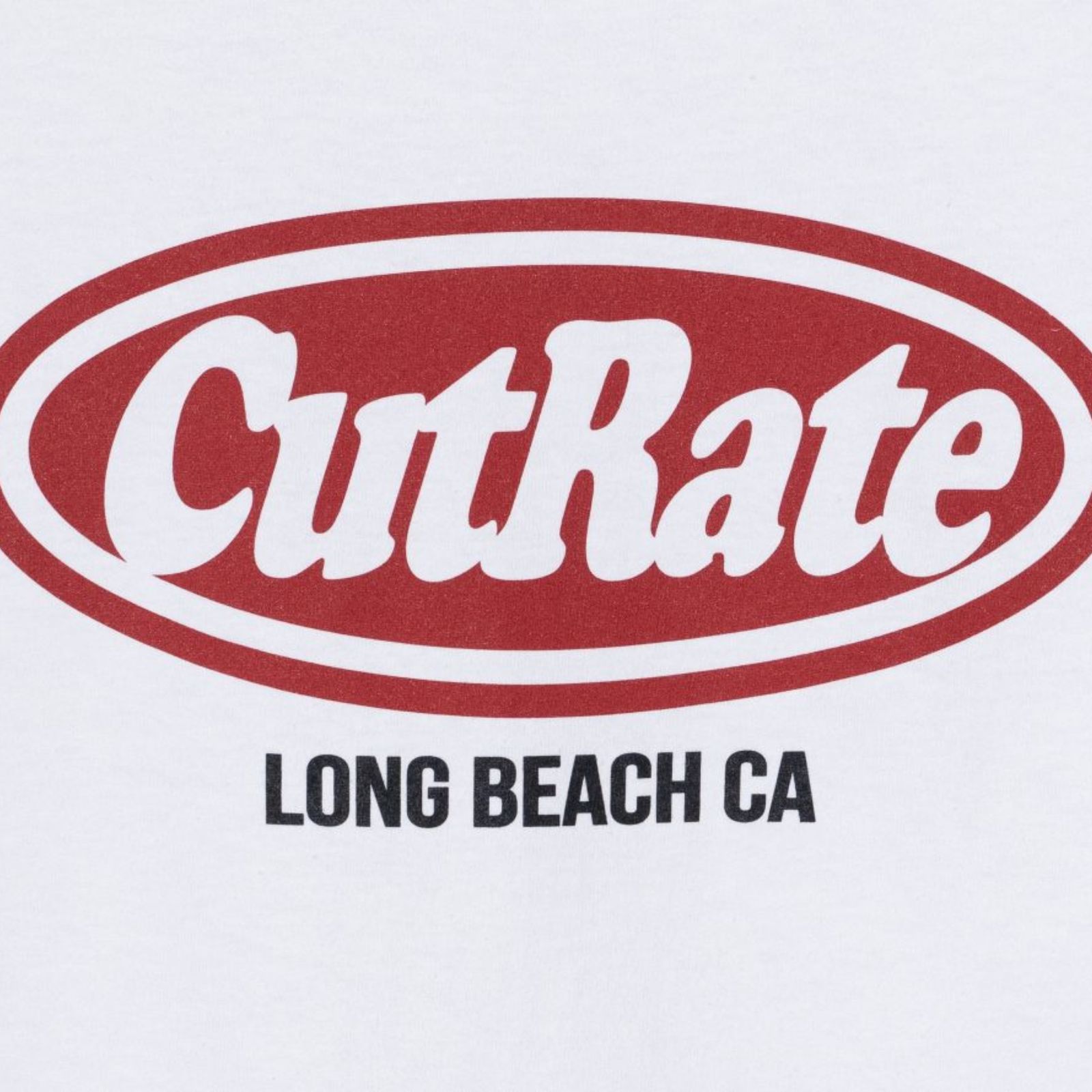CUTRATE LOGO S/S TEE (WHITE) / プリントTシャツ