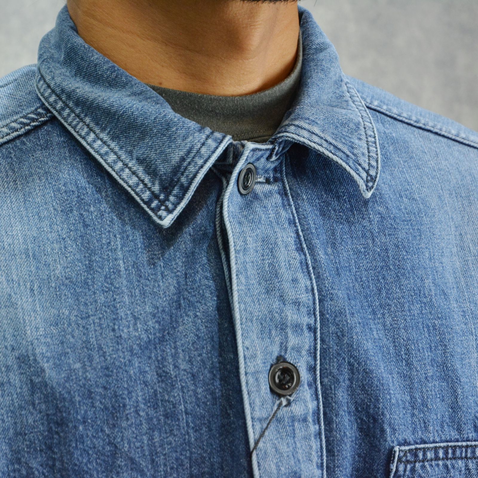 SHIRT BLOUSON （BLUE） / シャツブルゾン （ブルー） / 9251-BL08-007