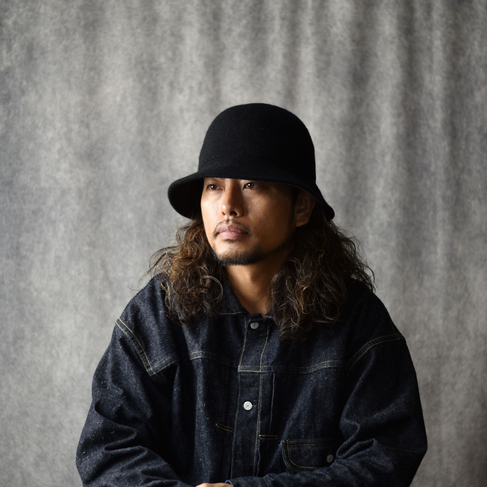 Angora Wool Bell Hat "BOYZ" (BLACK) / アンゴラウール ベル型ハット