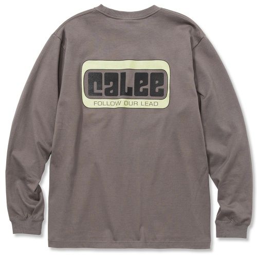 CALEE BOX LOGO L/S T‐SHIRT (GRAY)