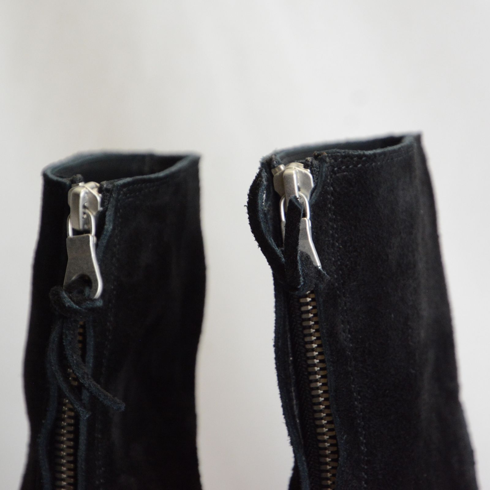 Suede Leather Back Zip Boots （BLACK） / スエードレザー バックジップ ブーツ （ブラック）