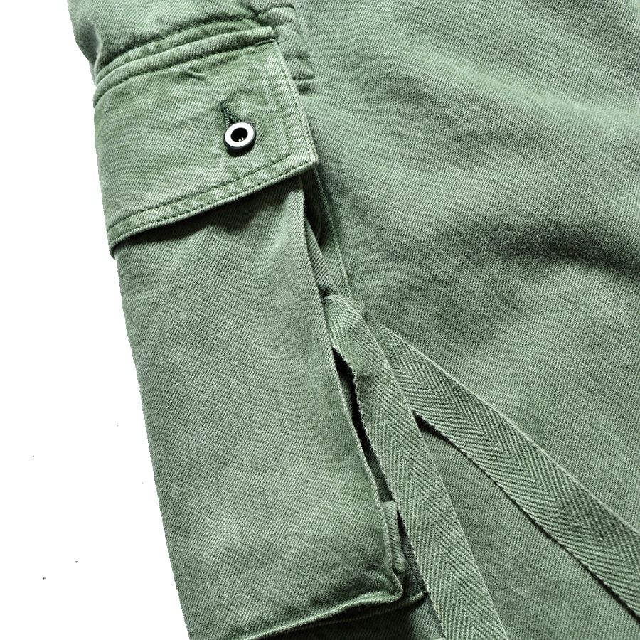 Denim Wide Cargo PS （KHA） /  デニム ワイド カーゴパンツ （カーキ）