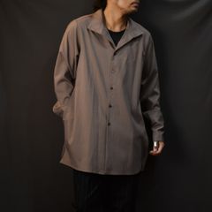 stand neck crevice shirt (AZUKI) / スタンドネック サイドスリット シャツ