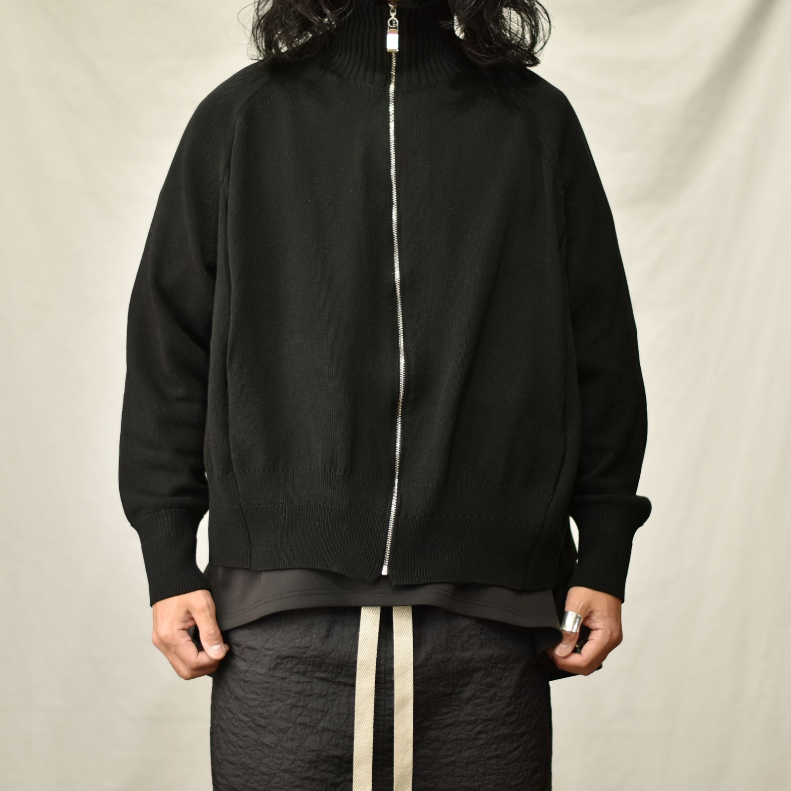 ハイネックニットブルゾン / LB23SS-KNBL01 (BLACK)