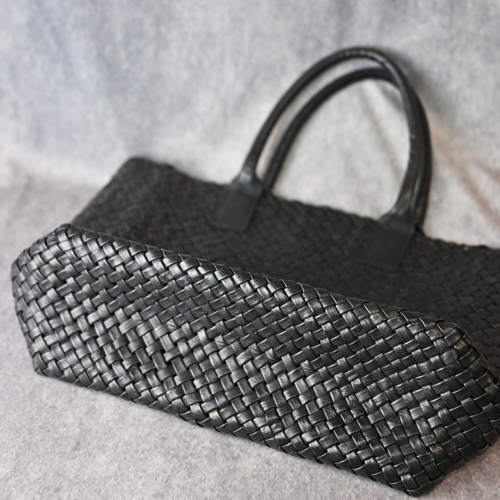 バッファロー無双編み ラージ トートバッグ （BLACK / ブラック） 259-02