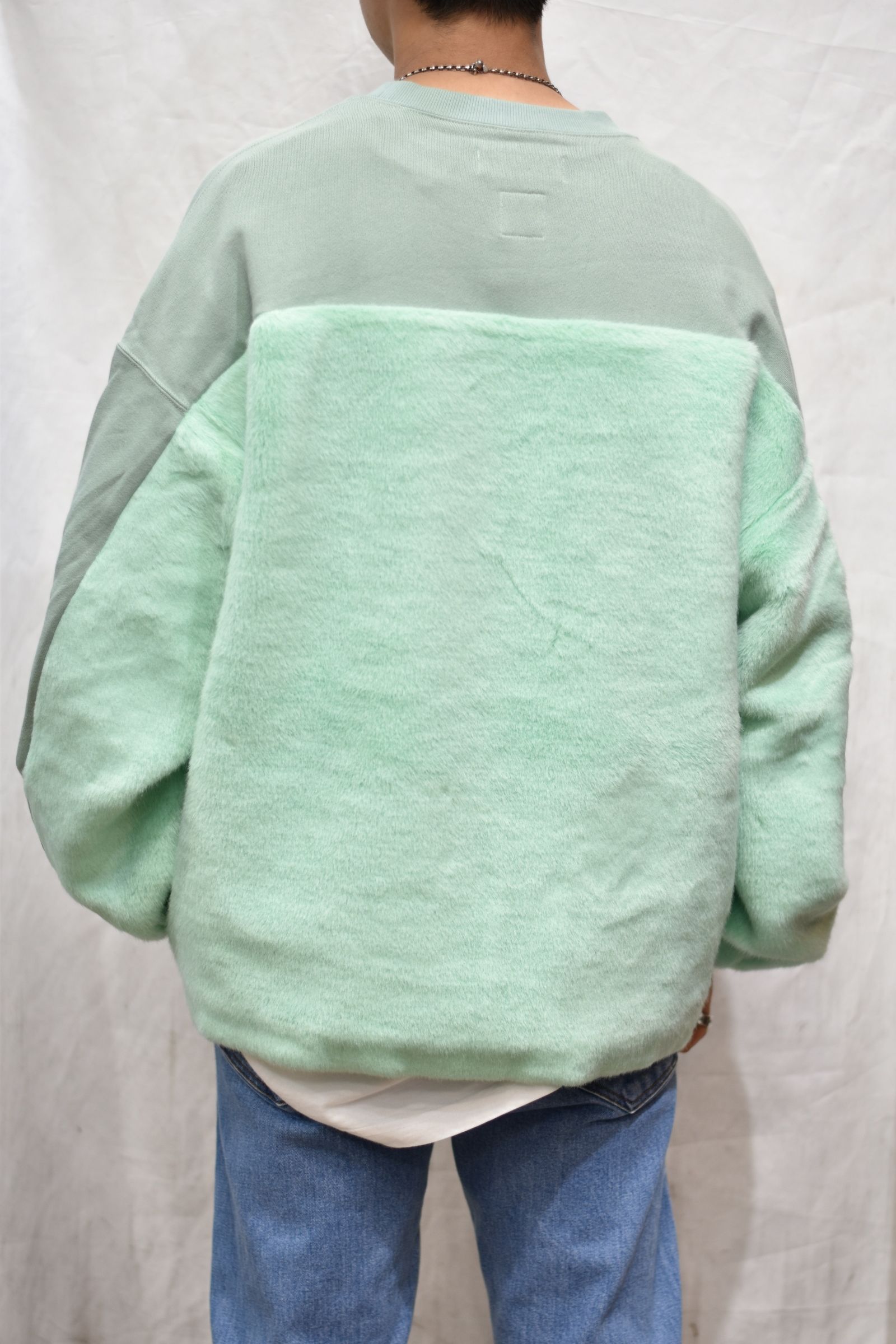 FACETASM - FAUX FUR SWEAT (MINT) | chord online store