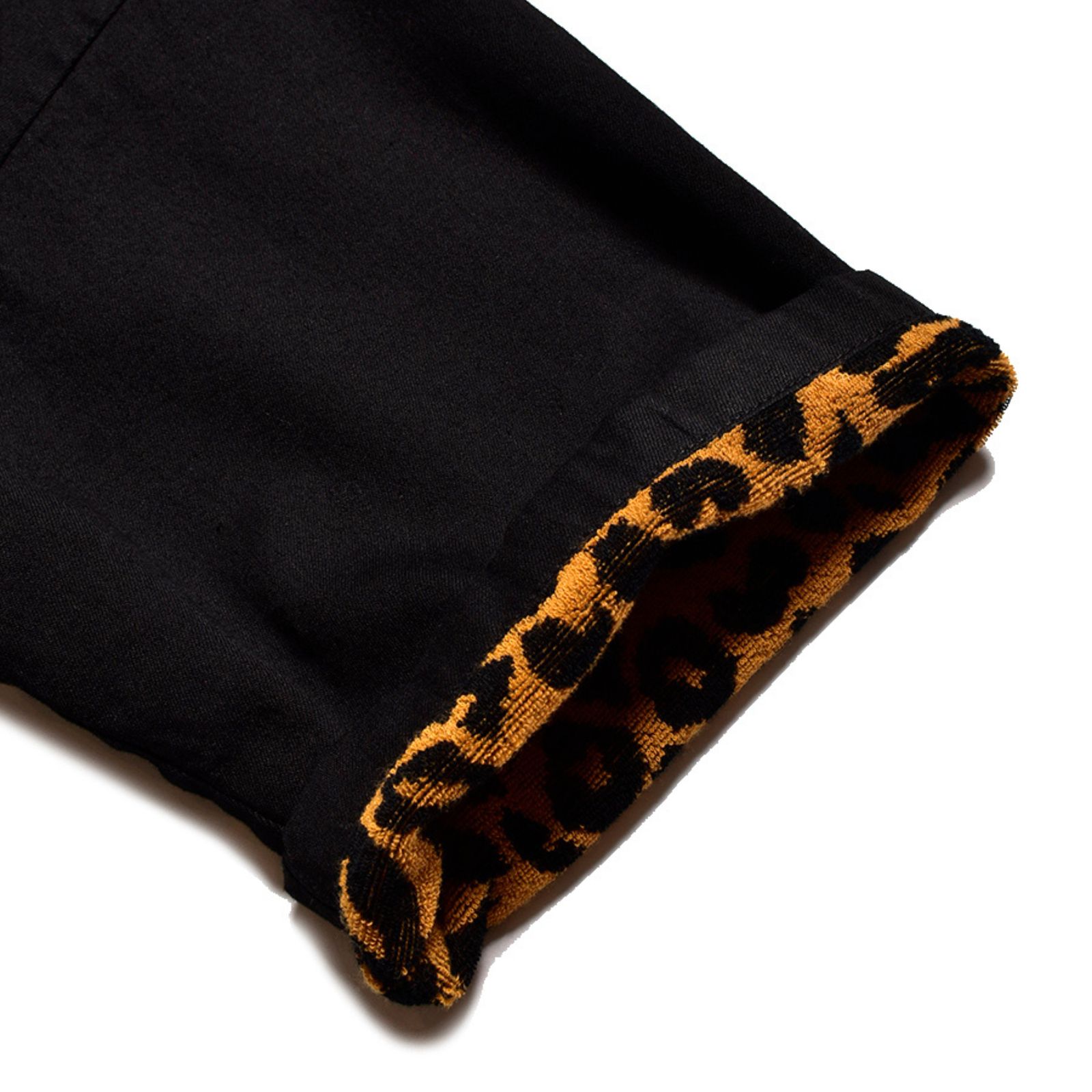 Denim ＆ Lips Leopard Pile Beach SH （BLK） デニム ビーチシャツ （ブラック）