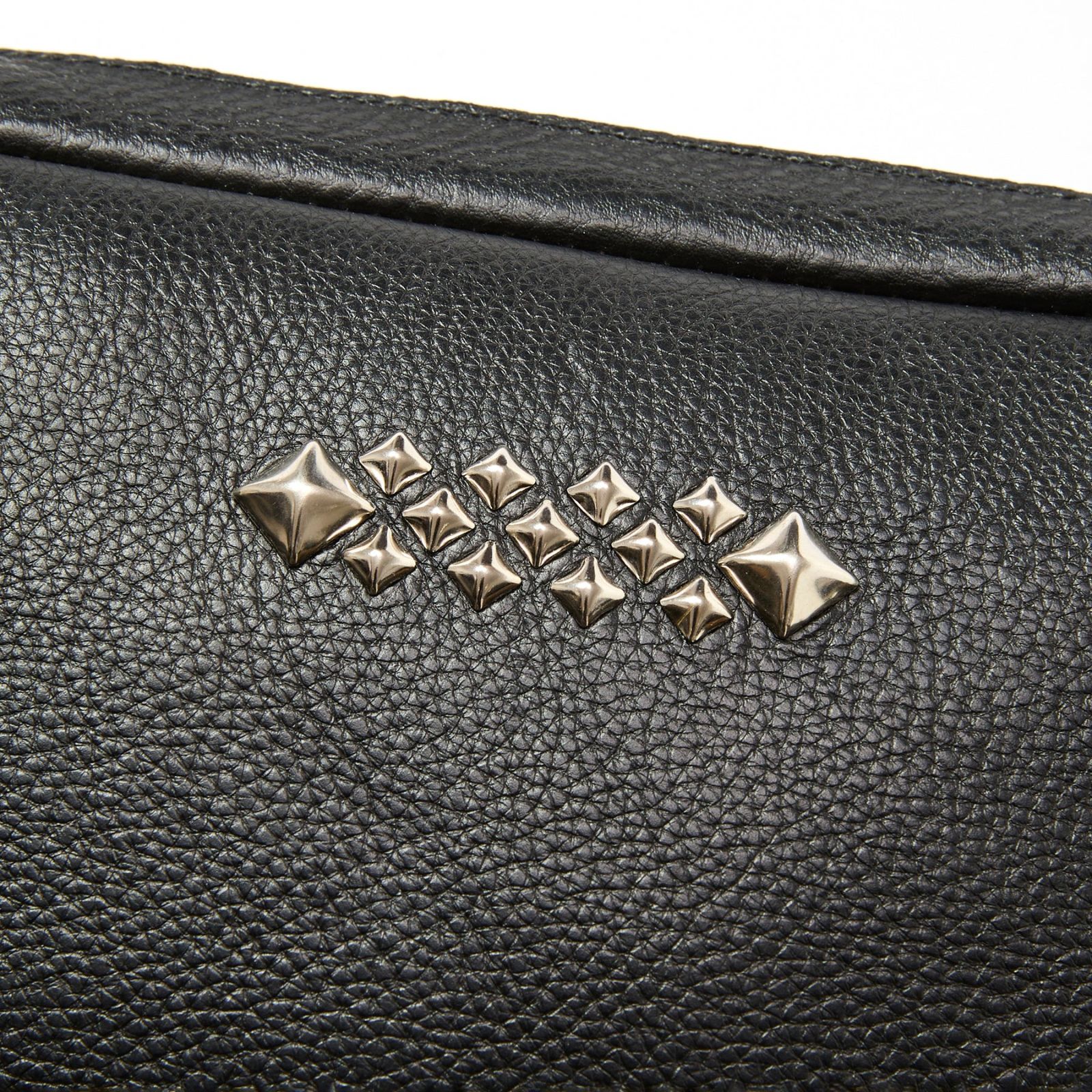 STUDS LEATHER BODY BAG (BLACK)｜ボディバッグ ウエストポーチ セカンドバッグ｜CL-25AW005LE