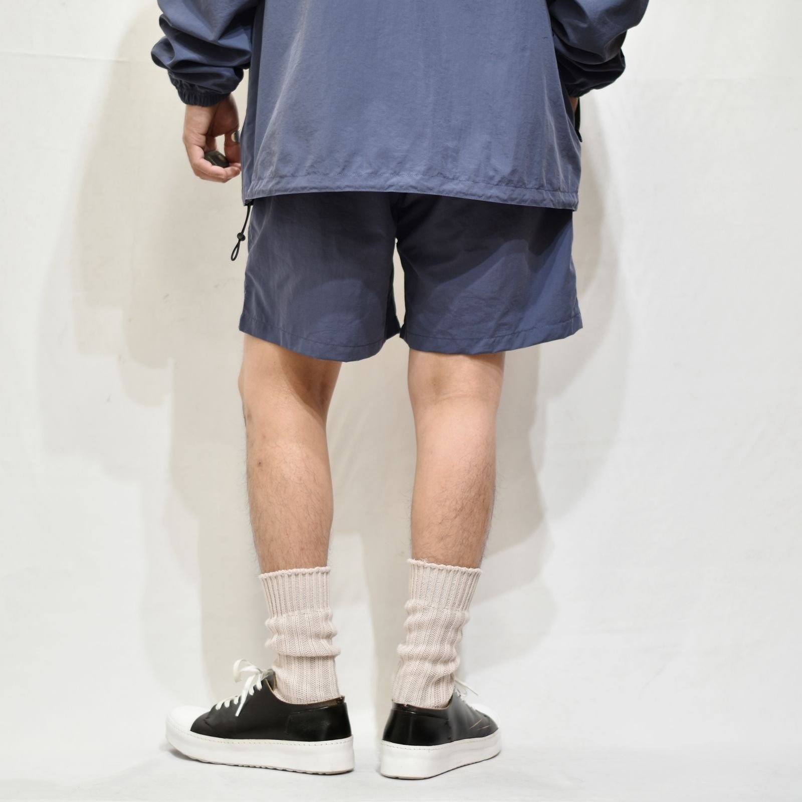 PEACH SKIN NYLON EASY SHORTS (DARK PURPLE)