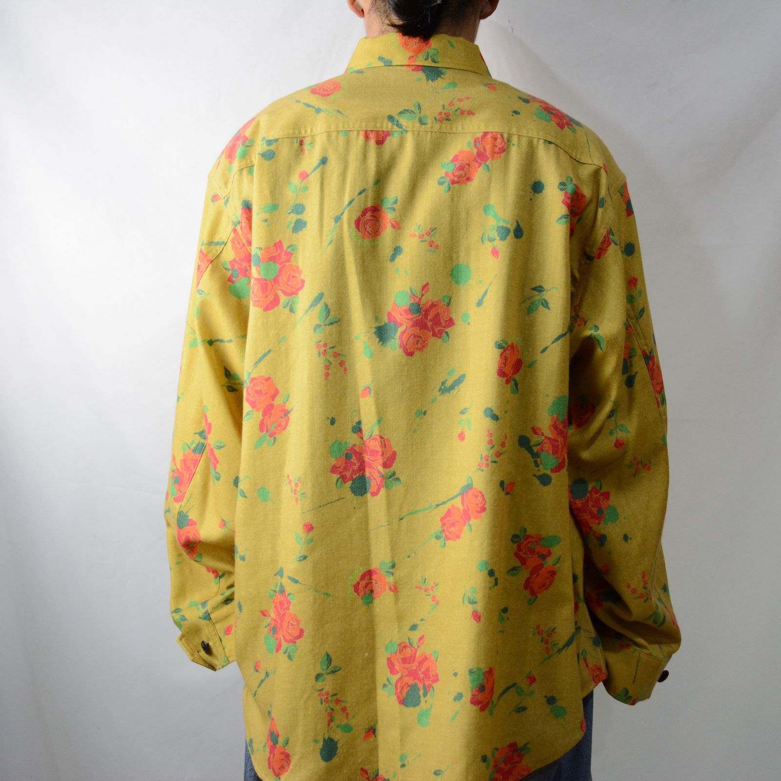 ORIGINAL FLOWER PRINT SHIRT （ROSE DRIP） / フラワー柄 プリントシャツ