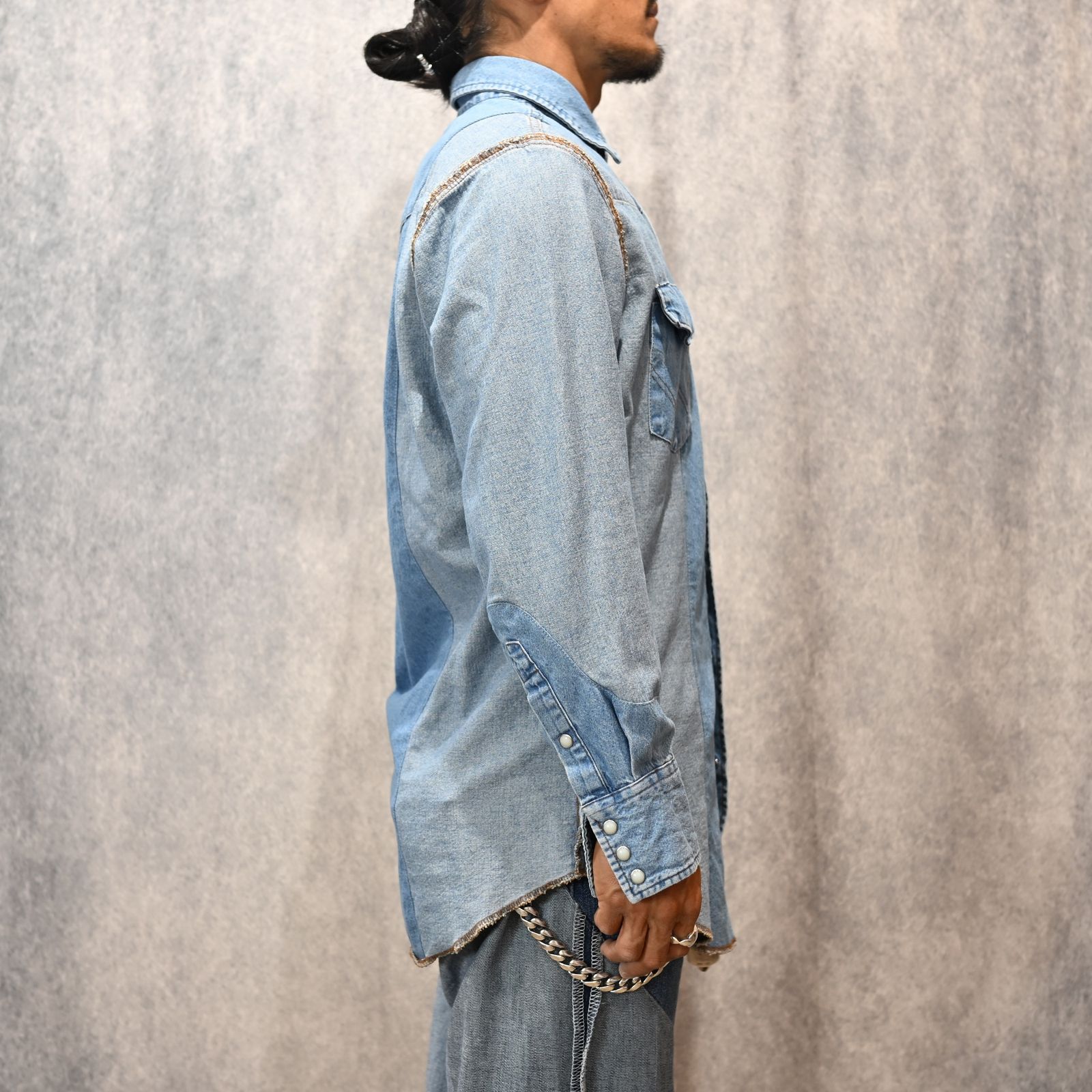 OLD PARK×MINEDENIM Inside out Western SH （USS） / MND-25SSOP001